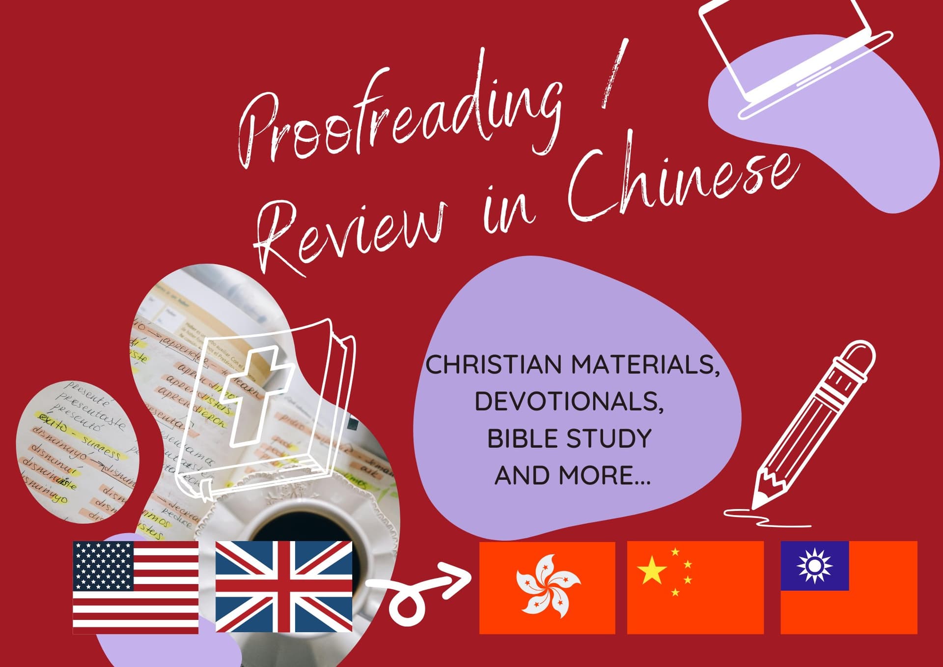 Chinese proofreading and review for Christian materials