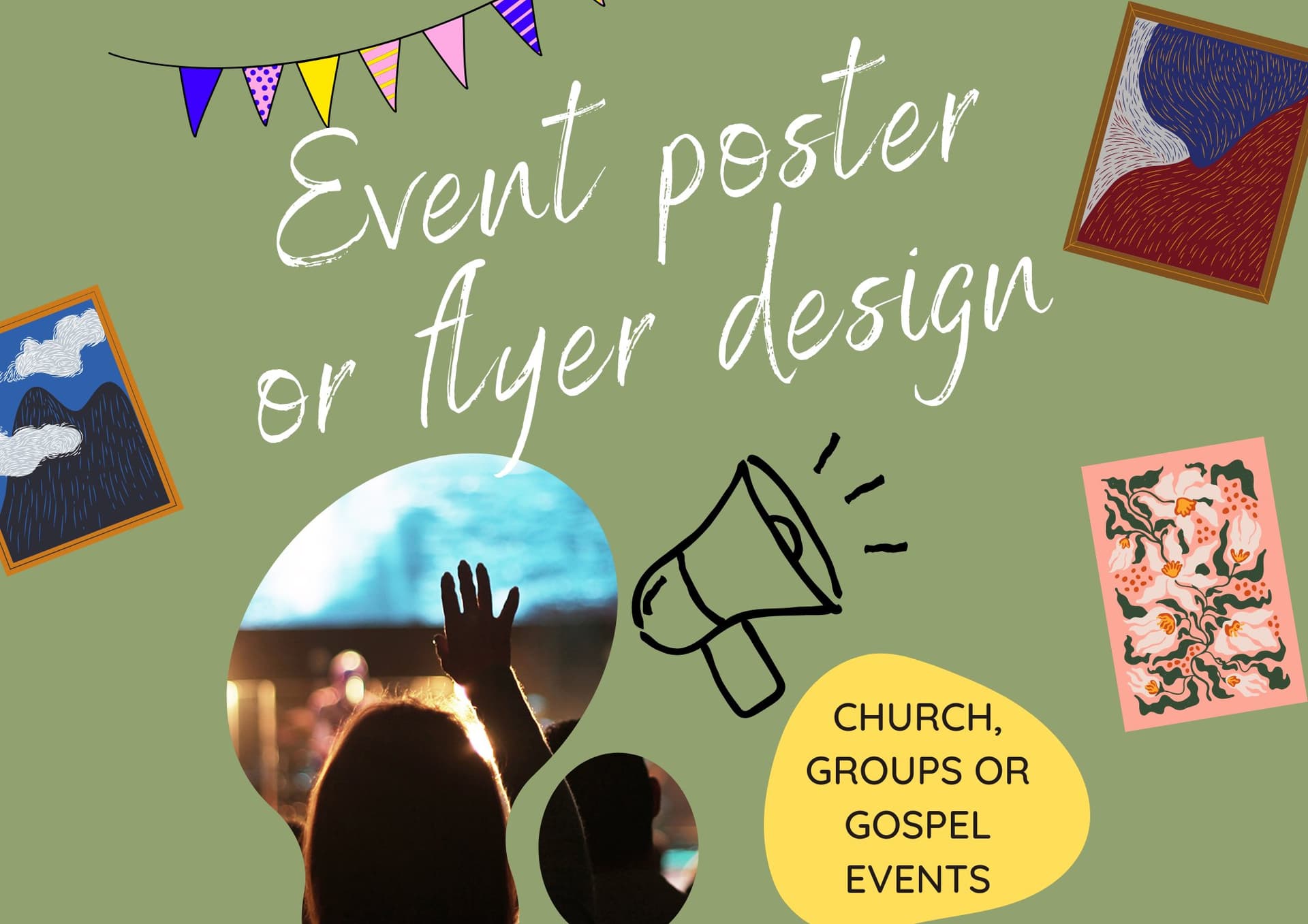Event poster and flyer design for churches, ministries